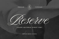 Reserve - Luxury Script Font