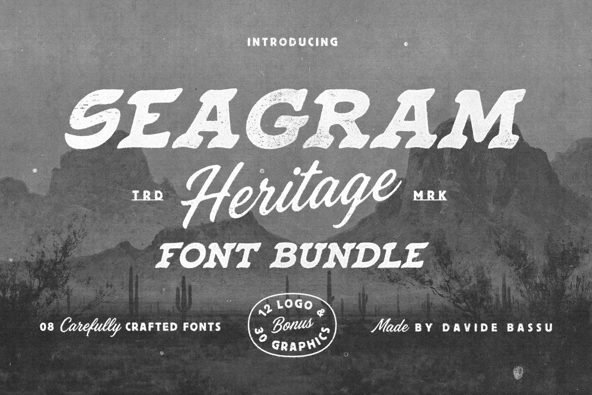 SEAGRAM Font Bundle & EXTRA