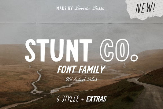 STUNT CO. Font Family + Extra