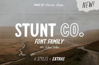 STUNT CO. Font Family + Extra