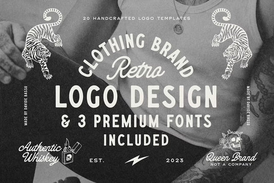 20 Retro Apparel Logos + Extra