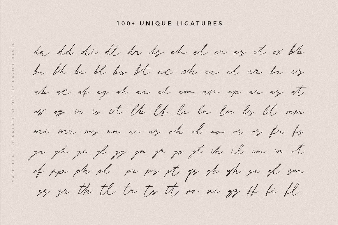 Marbella – A Handcrafted Signature Font