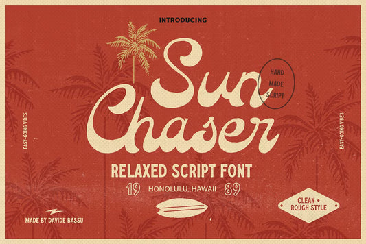 Sun Chaser retro relaxed script font