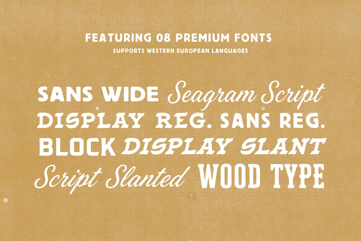 SEAGRAM Font Bundle & EXTRA
