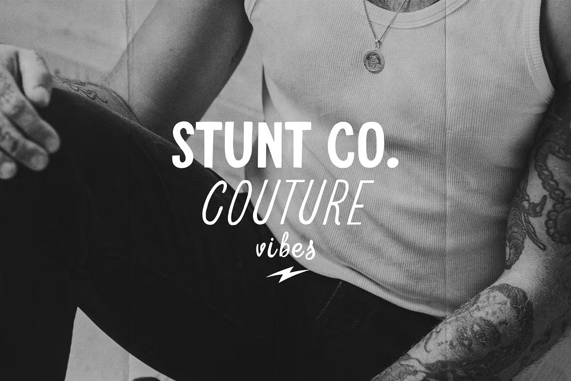 STUNT CO. Font Family + Extra