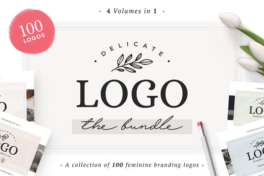 100 Delicate Feminine Logos – Elegant Branding Templates