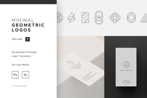 Minimal Geometric Logos - Volume 1