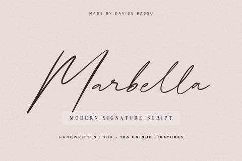 Marbella – A Handcrafted Signature Font