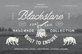 Blackstone Handmade Font Trio - Vintage outdoor font collection including script, display and caption styles