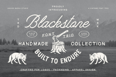 Blackstone – Handmade Font Trio