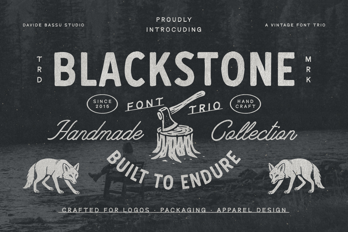Blackstone – Handmade Font Trio