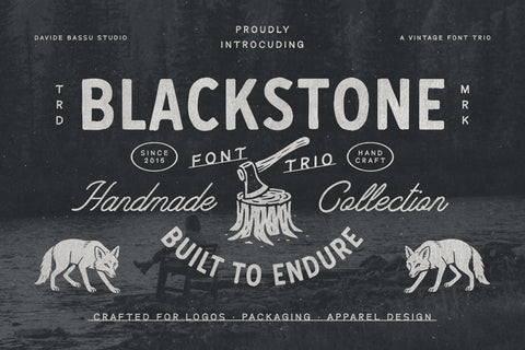Blackstone – Handmade Font Trio
