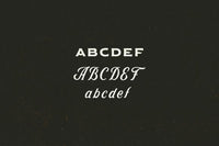 Midland font full alphabet A-Z, lowercase letters and numbers preview