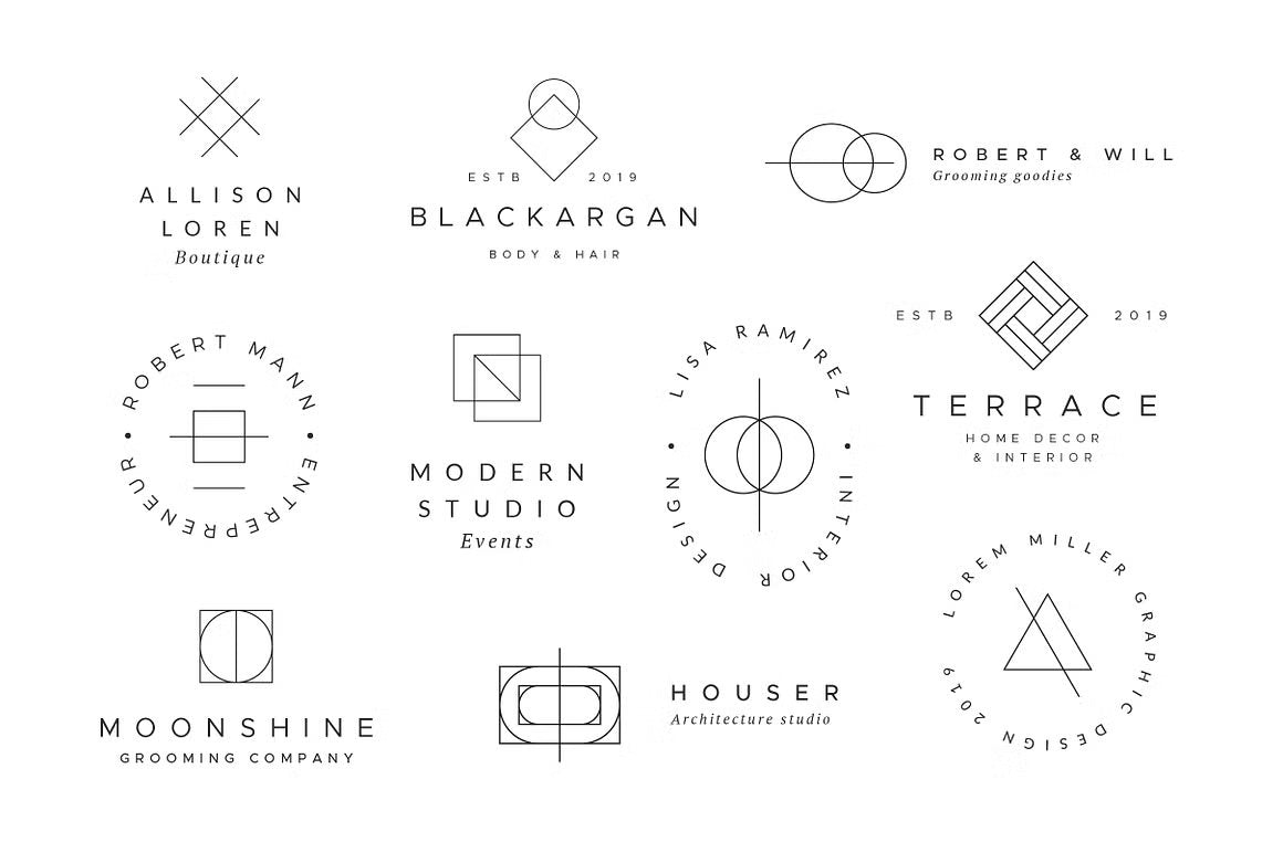 Minimal Geometric Logos - Volume 2