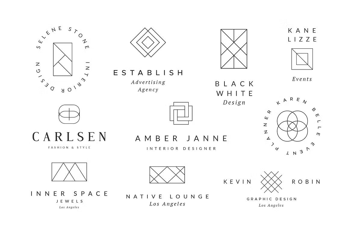 Minimal Geometric Logos - Volume 2
